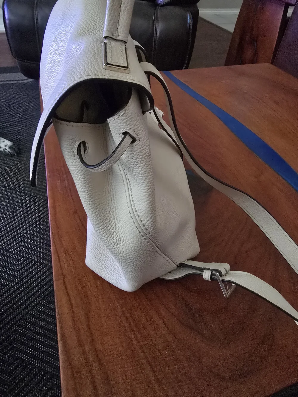 kate spade New York Cream Pebbled Leather Top-Handle Backpack